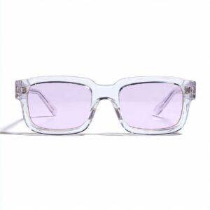 Clear Square Frame Sunglasses - Lavender Tint 37% off